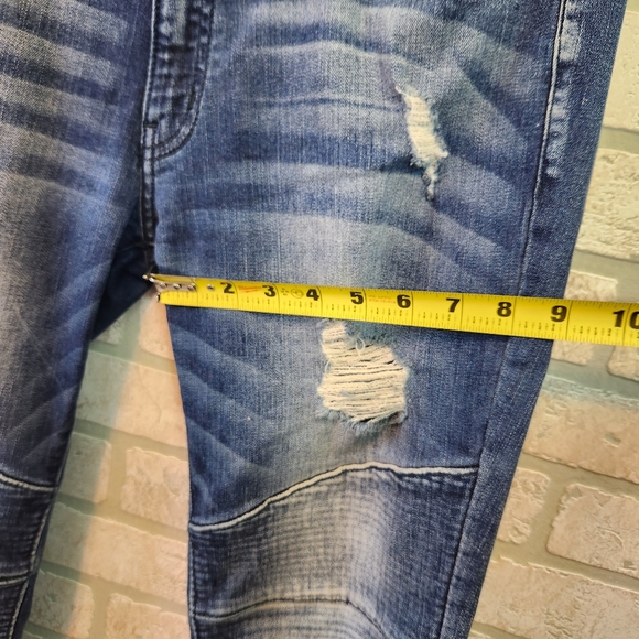 Kancan Womens Double Patched Distressed Holy Denim Jeans Size W 11 29 - Picture 9 of 15